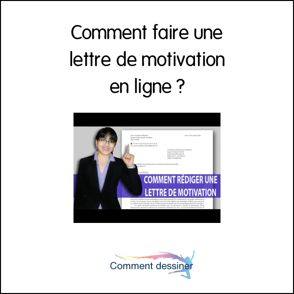 Comment faire une lettre de motivation en ligne